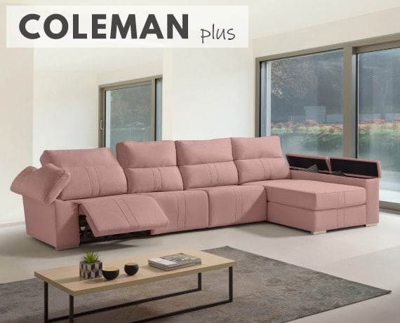 Sofá chaise longue relax de tela Coleman Plus de HOME - principal