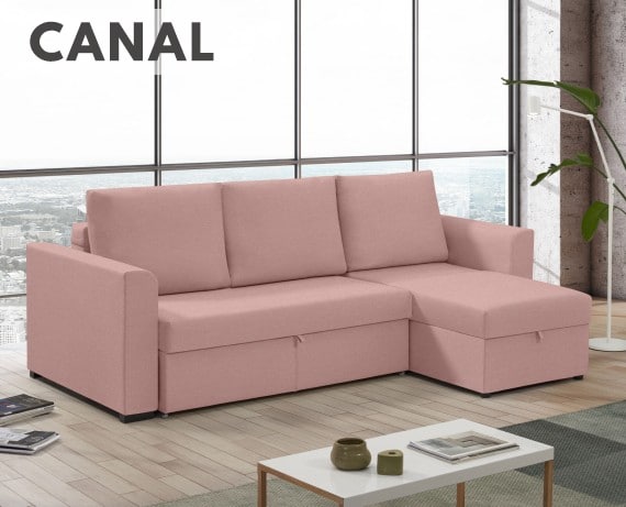 Sofá cama de tela Canal de HOME - principal