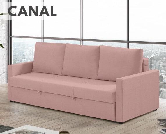 Sofá cama de tela Canal de HOME - principal