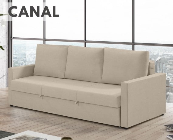 Sofá cama de tela Canal de HOME - principal