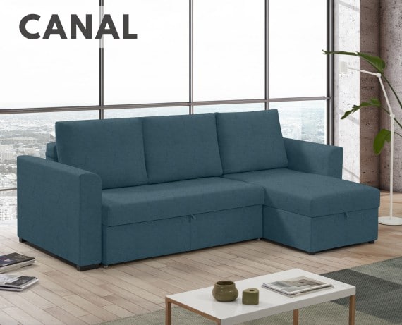Sofá cama de tela Canal de HOME - principal