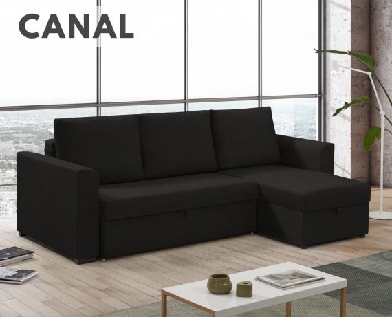 Sofá cama de tela Canal de HOME - principal