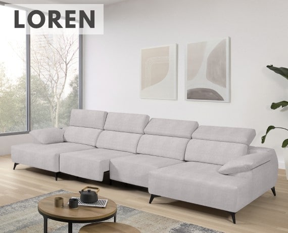 Sofá de tela Loren de StyleKomfort - principal