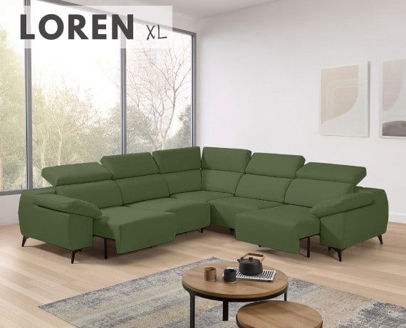 Sofá rinconera de tela Loren XL de StyleKomfort - principal