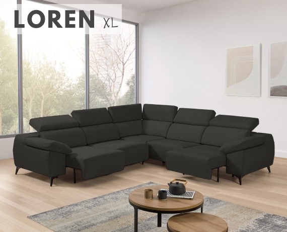 Sofá rinconera de tela Loren XL de StyleKomfort - principal
