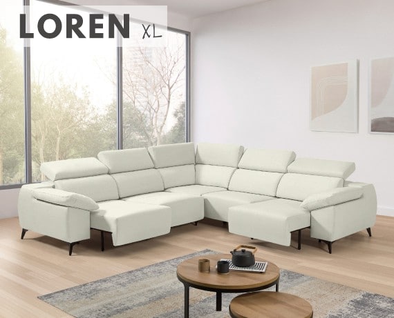 Sofá rinconera de tela Loren XL de StyleKomfort - principal