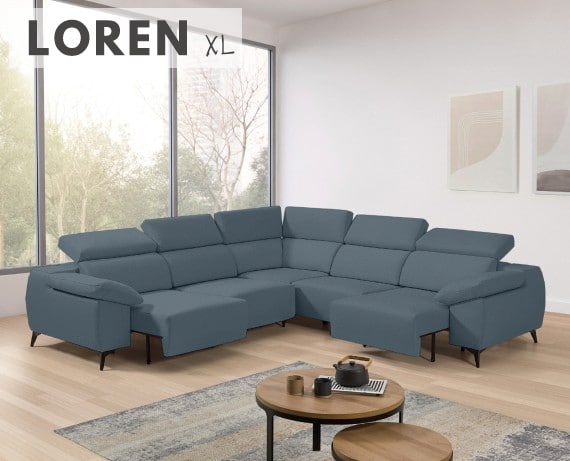 Sofá rinconera de tela Loren XL de StyleKomfort - principal