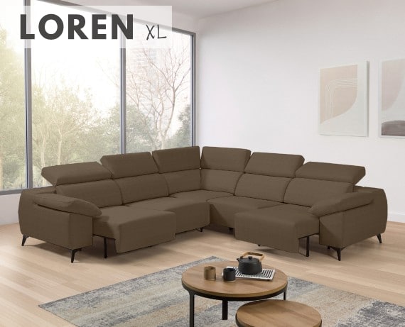 Sofá rinconera de tela Loren XL de StyleKomfort - principal