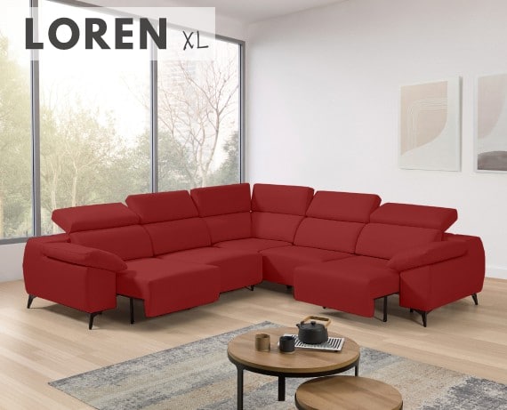 Sofá rinconera de tela Loren XL de StyleKomfort - principal