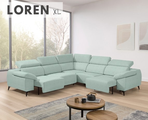 Sofá rinconera de tela Loren XL de StyleKomfort - principal