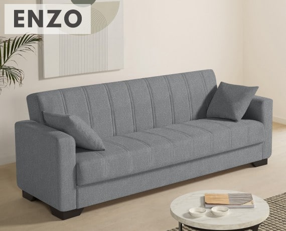 Sofá cama de tela Enzo de HOME - principal