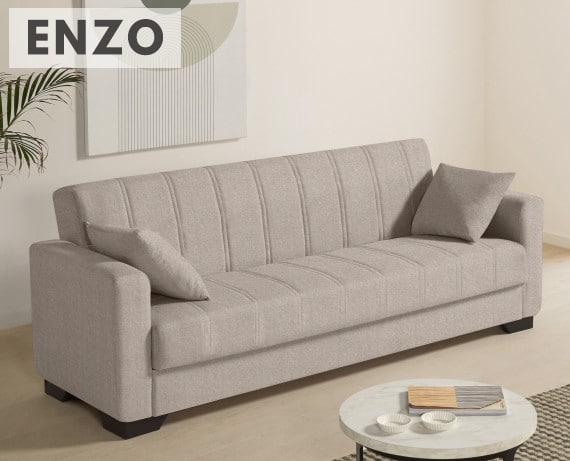 Sofá cama de tela Enzo de HOME - principal