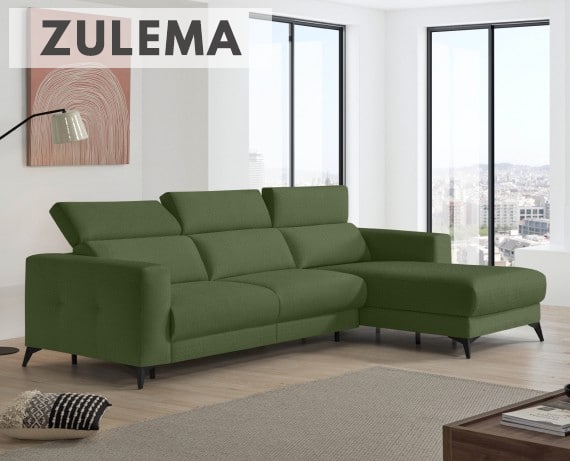 Sofá cama de apertura italiana de tela Zulema de StyleKomfort - principal