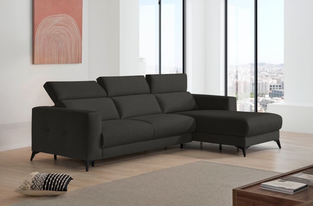 Sofá cama de apertura italiana de tela Zulema de StyleKomfort - principal