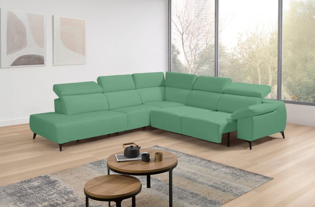 Sofá rinconera terminal de tela Loren de StyleKomfort - principal