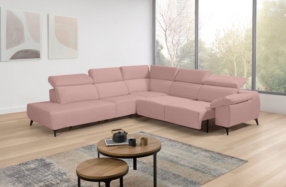 Sofá rinconera terminal de tela Loren de StyleKomfort - principal