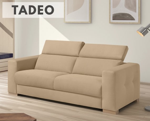 Sofá cama de apertura italiana de tela Tadeo de StyleKomfort - principal