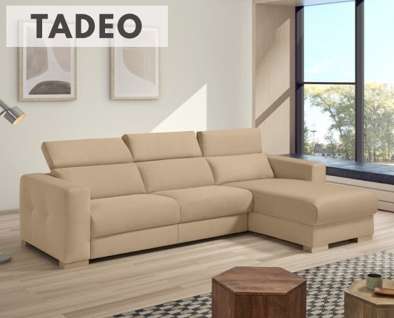 Sofá cama de apertura italiana de tela Tadeo de StyleKomfort - principal