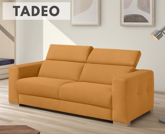 Sofá cama de apertura italiana de tela Tadeo de StyleKomfort - principal