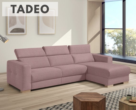 Sofá cama de apertura italiana de tela Tadeo de StyleKomfort - principal