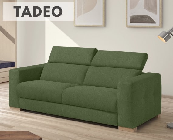 Sofá cama de apertura italiana de tela Tadeo de StyleKomfort - principal
