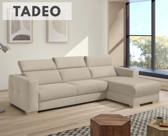 Sofá cama de apertura italiana de tela Tadeo de StyleKomfort - principal