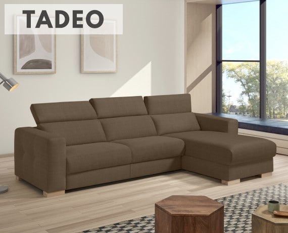 Sofá cama de apertura italiana de tela Tadeo de StyleKomfort - principal