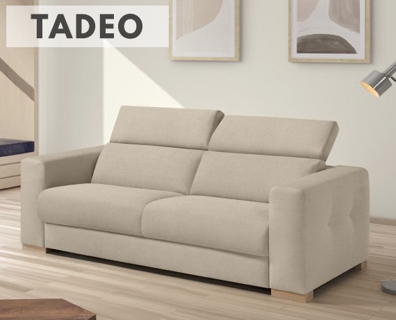 Sofá cama de apertura italiana de tela Tadeo de StyleKomfort - principal