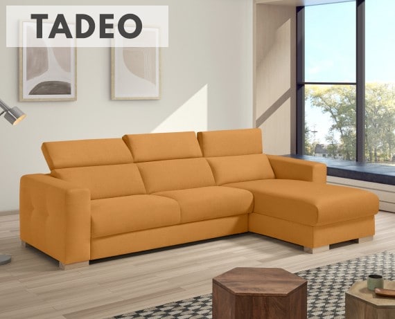 Sofá cama de apertura italiana de tela Tadeo de StyleKomfort - principal