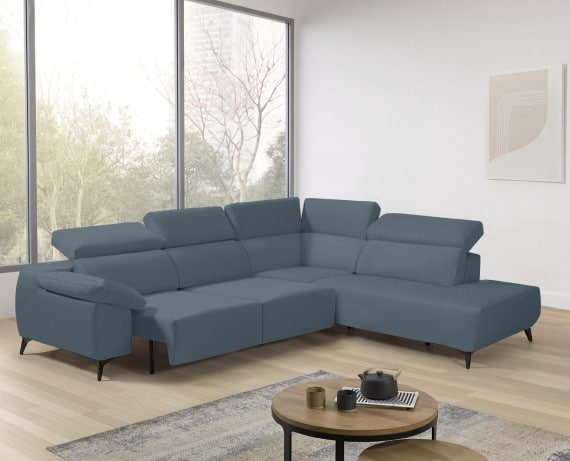 Sofá rinconera terminal de tela Loren Lite de StyleKomfort - principal