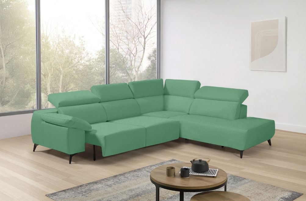 Sofá rinconera terminal de tela Loren Lite de StyleKomfort - principal