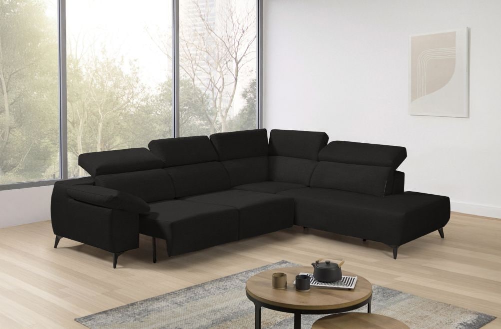 Sofá rinconera terminal de tela Loren Lite de StyleKomfort - principal