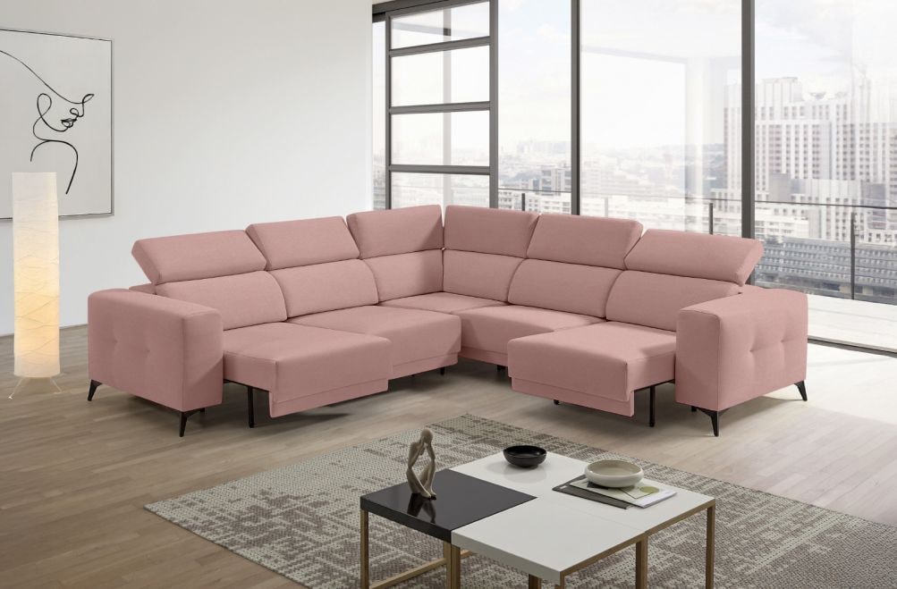 Sofá rinconera de tela Agnes XL de StyleKomfort - principal