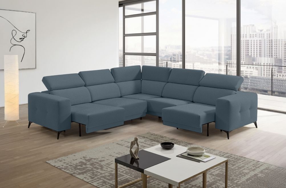 Sofá rinconera de tela Agnes XL de StyleKomfort - principal