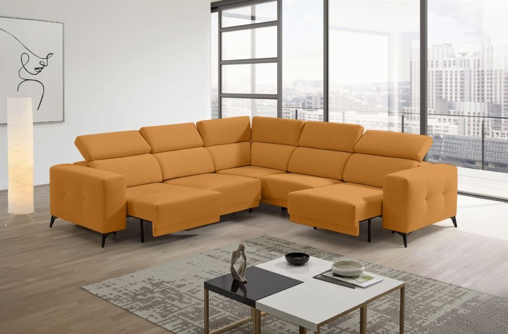 Sofá rinconera de tela Agnes XL de StyleKomfort - principal