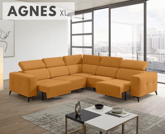 Sofá rinconera de tela Agnes XL de StyleKomfort - principal