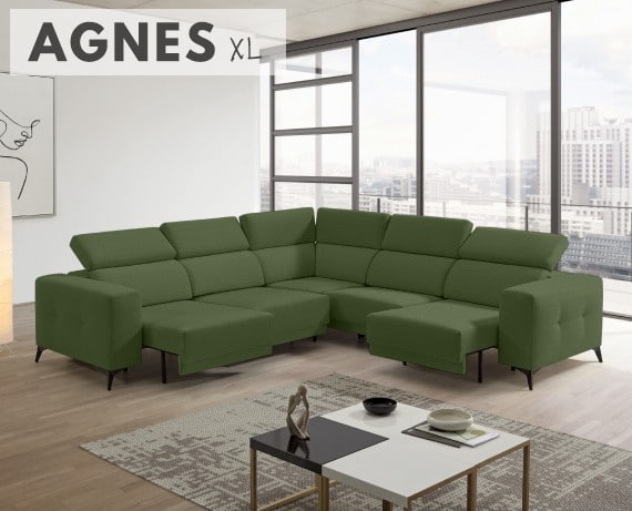 Sofá rinconera de tela Agnes XL de StyleKomfort - principal