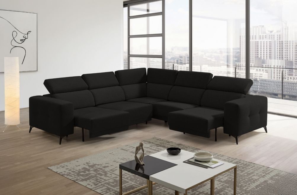 Sofá rinconera de tela Agnes XL de StyleKomfort - principal