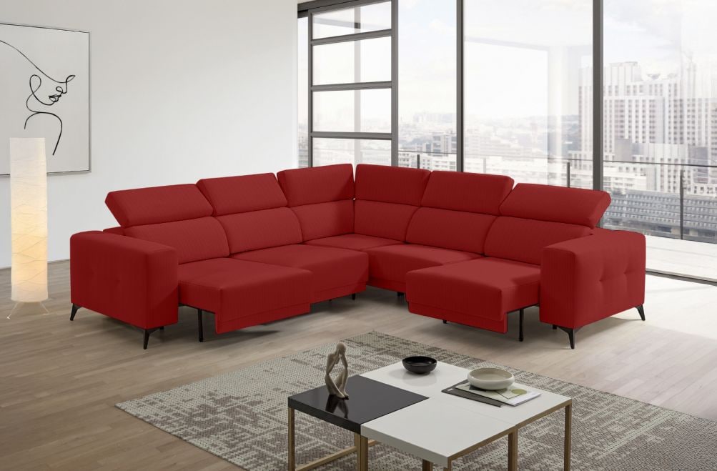 Sofá rinconera de tela Agnes XL de StyleKomfort - principal