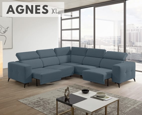 Sofá rinconera de tela Agnes XL de StyleKomfort - principal