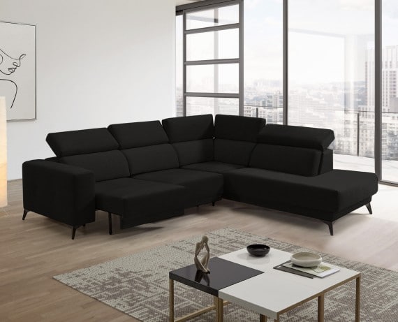 Sofá rinconera terminal de tela Agnes Lite de StyleKomfort - principal