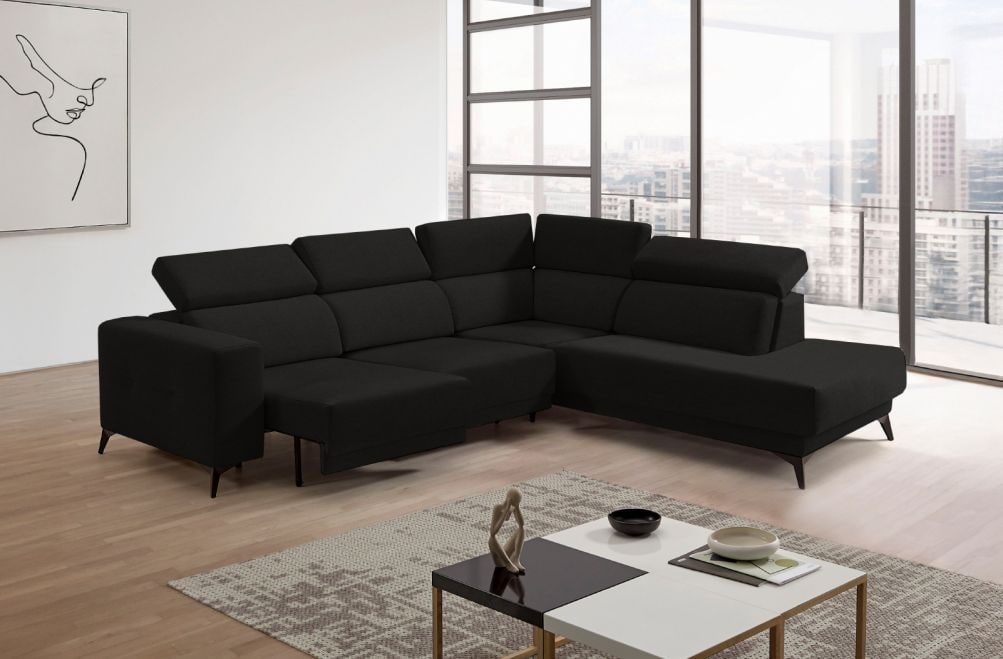 Sofá rinconera terminal de tela Agnes Lite de StyleKomfort - principal