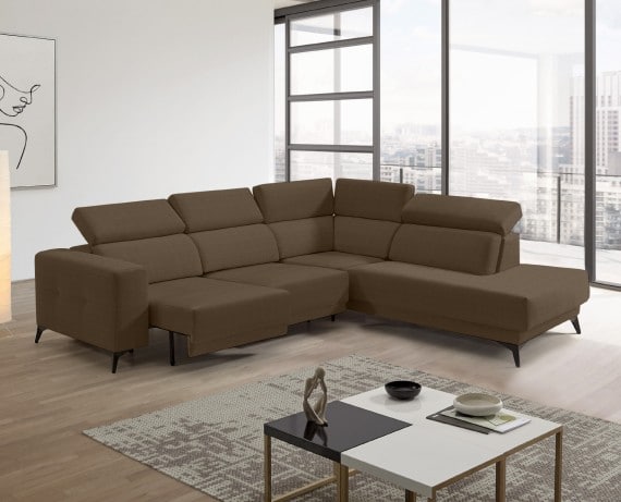 Sofá rinconera terminal de tela Agnes Lite de StyleKomfort - principal