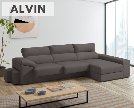 Sofá de tela Alvin de HOME - principal