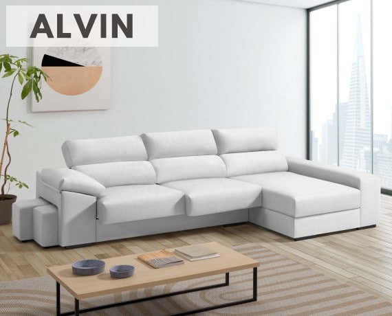Sofá de tela Alvin de HOME - principal