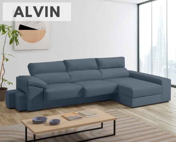 Sofá de tela Alvin de HOME - principal