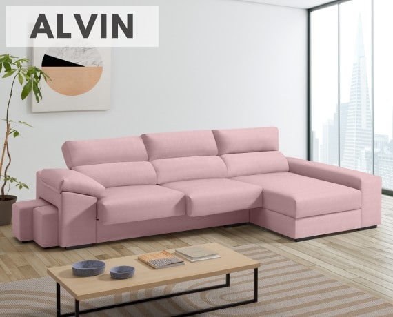 Sofá de tela Alvin de HOME - principal
