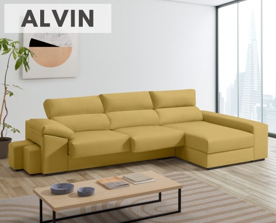 Sofá de tela Alvin de HOME - principal