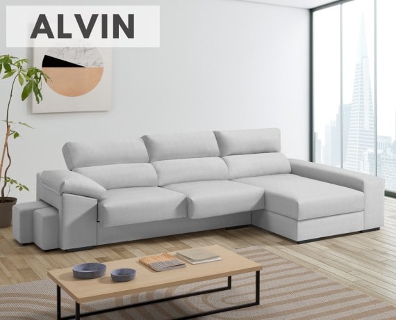 Sofá de tela Alvin de HOME - principal