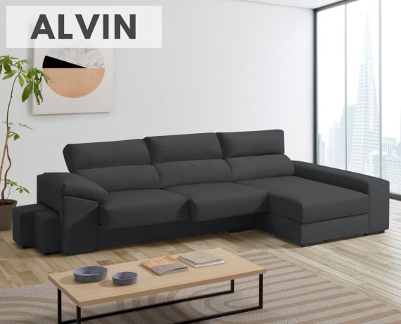 Sofá de tela Alvin de HOME - principal